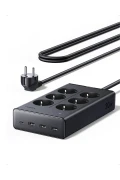 محصول شارژ استیشن 6 تایی با محافظت از جریان، 20 وات با خروجی USB-C و USB-A، با کابل 1.5 متری