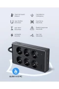 محصول شارژ استیشن 6 تایی با محافظت از جریان، 20 وات با خروجی USB-C و USB-A، با کابل 1.5 متری