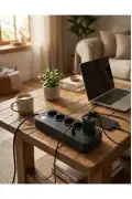 پریز 5 تایی با کابل 2 متری و ورودی 3x USB و 2x Type-C با محافظ حرارتی برای کودکان 2500W