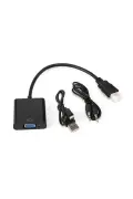 مبدل HDMI به VGA با خروجی AUX و پشتیبانی از USB