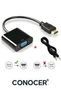 مبدل HDMI به VGA با خروجی AUX و پشتیبانی از USB