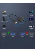 مبدل HDMI به VGA با خروجی AUX و پشتیبانی از USB