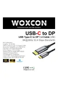 کابل USB-C به Display Port، DP1.4، USB 3.2، پشتیبانی از 8K با فرکانس 30Hz و 4K با فرکانس 120Hz، Thunderbolt 4، 2 متر