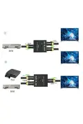 سوئیچ اسپلیتر HDMI دو پورت دو طرفه 2162 برای صفحه نمایش و مانیتور