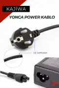 کابل برق یانکا 1.5 متری - کابل برق آداپتور نوت‌بوک 3*0.5mm 10a-16a 250v 500w 1.5mt -(IEC C5)