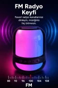 اسپیکر بلوتوث RGB با بیس بالا، اتصال بی‌سیم، رادیو FM، عمر باتری طولانی و طراحی شیک