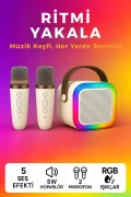 اسپیکر بلوتوثی کارائوکه با میکروفون و نور RGB با 5 افکت صدای بمب