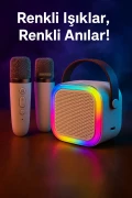 اسپیکر بلوتوثی کارائوکه با میکروفون و نور RGB با 5 افکت صدای بمب