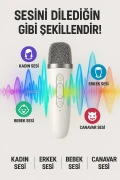 اسپیکر بلوتوثی کارائوکه با میکروفون و نور RGB با 5 افکت صدای بمب
