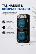 بلوتوث اسپیکر قابل حمل با نور RGB و رادیو FM با پشتیبانی از USB/کارت TF 800 mAh