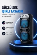 بلوتوث اسپیکر قابل حمل با نور RGB و رادیو FM با پشتیبانی از USB/کارت TF 800 mAh