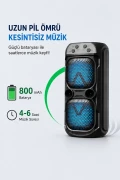 بلوتوث اسپیکر قابل حمل با نور RGB و رادیو FM با پشتیبانی از USB/کارت TF 800 mAh