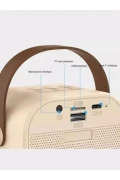 اسپیکر بلوتوثی بی‌سیم با میکروفون دوگانه و 5 افکت صوتی RGB HD استریو USB/SD/FM