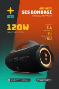 اسپیکر بلوتوثی 8000 میلی آمپر با قدرت 120 وات و نور LED و ورودی USB و کارت حافظه و AUX