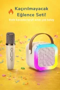 اسپیکر بلوتوث کارائوکه میکروفون دار با نور RGB و 5 افکت صوتی