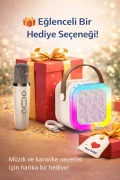 اسپیکر بلوتوث کارائوکه میکروفون دار با نور RGB و 5 افکت صوتی