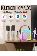 مینی کارائوکه بلوتوثی اسپیکر با ۲ میکروفون بی‌سیم و نورپردازی RGB با ۵ افکت و باتری قابل شارژ