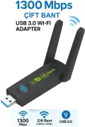 آداپتور وای‌فای USB 3125، گیرنده اینترنت بی‌سیم، کارت شبکه 1300 Mbps USB 3.0 دو بانده 2.4GHz
