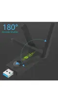 آداپتور وای‌فای USB 3125، گیرنده اینترنت بی‌سیم، کارت شبکه 1300 Mbps USB 3.0 دو بانده 2.4GHz