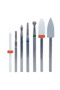 ست سوهان برقی ناخن 7 پارچه با سری سرامیکی الماس 2.4mm
