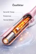 فر کننده مو حرفه‌ای - پوشش سرامیکی، گرمایش 130°C، برای فرهای محکم و موهای طبیعی مجعد