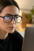 عینک صفحه نمایش رنگ مشکی با فیلتر نور آبی مدل 2009 C0101 - فریم انعطاف‌پذیر و مقاوم