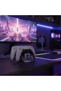 نگهدارنده دوگانه دسته بازی PS5 با طراحی برجسته - لوازم جانبی کنسول بازی سیاه و سفید