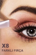 ست براش آرایشی 8 عددی رنگی با کاور صورتی