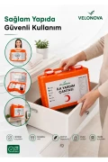کیف کمک‌های اولیه فوق‌العاده – کیت مداخله اضطراری با مواد اولیه پایه – با محفظه سخت و پایه دیواری