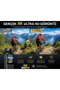 دوربین اکشن مینی 4K Ultra HD | Wi-Fi، لنز چرخشی 270°، تثبیت‌کننده EIS