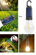 لامپ LED قابل حمل خورشیدی با شارژ USB برای کمپینگ و باغ 10 وات با قابلیت آویز و نور LED نشکن