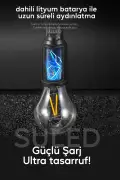 لامپ LED قابل حمل خورشیدی با شارژ USB برای کمپینگ و باغ 10 وات با قابلیت آویز و نور LED نشکن