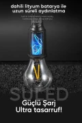 لامپ LED قابل حمل خورشیدی با شارژ USB برای کمپینگ و باغ 10 وات با قابلیت آویز و نور LED نشکن