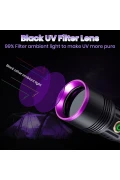 چراغ قوه UV قوی 20W با طول موج 365nm برای تشخیص ادرار حیوانات خانگی و کنترل اسکناس