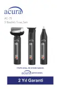 ست تیغ اصلاح فلزی 3 سر AC-75