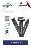 ست تیغ اصلاح فلزی 3 سر AC-75