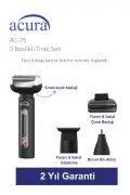 ست تیغ اصلاح فلزی 3 سر AC-75