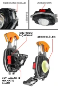 چراغ قوه چندمنظوره KAMP Plus - چراغ LED شارژی - کیت وضعیت اضطراری