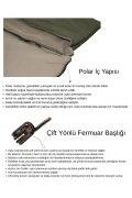 کیسه خواب دو نفره 2 تایی قابل ترکیب و تفکیک رنگ خاکی (-25) میکرو ضد آب مخصوص کمپینگ (2.15×1.50)
