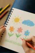 مداد رنگی خشک، جعبه فلزی قرمز، ۱۲ رنگ، سایز کامل، همراه با مداد تراش، نرم و مینایی