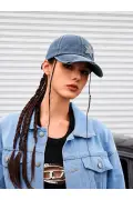 کلاه بیسبال قدیمی یاسی با دوخت ستاره‌ای unisex قابل تنظیم از جنس پنبه