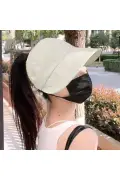کلاه ماسک دار زنانه با محافظ آفتاب و دکمه‌ای برای ورزش تنیس
