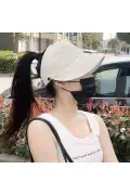 کلاه ماسک دار زنانه با محافظ آفتاب و دکمه‌ای برای ورزش تنیس