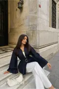 کت جین با جزئیات کمری