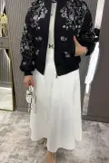 کت بمبئی با طرح گلدوزی - مشکی