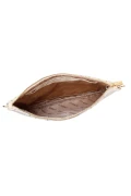 کیف دستی زنانه طرح دار زنجیری بلند بژ 26SBD22156F