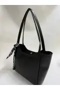 کیف شاپر زنانه با زیپ و شال مشکی