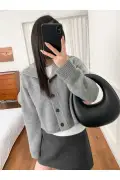 کاردی زنانه با یقه دکمه‌دار