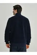 ژاکت دوطرفه مردانه پلوش راه‌راه فنیرباحچه S.K. 25/26 رنگ سرمه‌ای