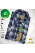 پیراهن نخی راحت با آستین کوتاه و دو جیب برای آقایان سایز بزرگ S-5XL